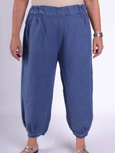 Lace Trim Linen Trousers - 9466, Trousers, Pure Plus Clothing, Lagenlook Clothing, Plus Size Fashion, Over 50 Fashion